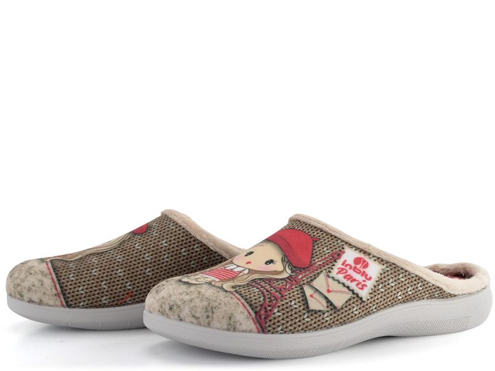 Inblu domácí pantofle s plnou špičkou a obrázkem Naturale EC000092