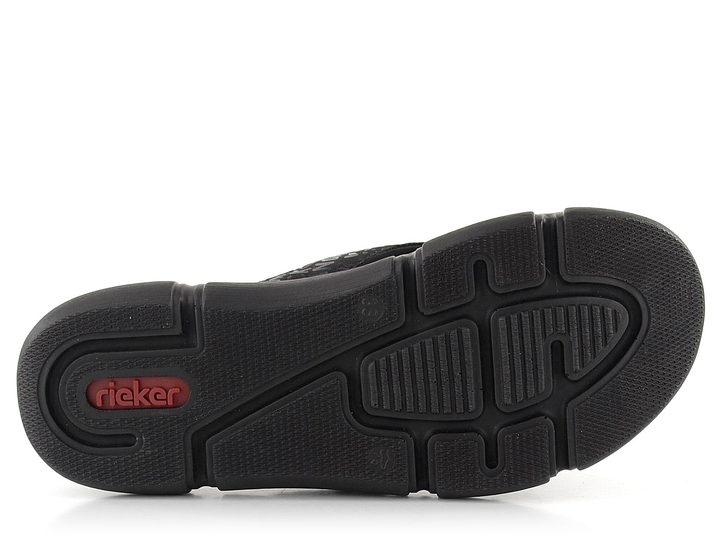 Rieker čierne šľapky s prackou 68990-01