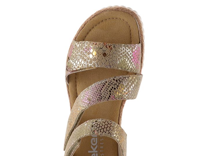 Rieker hadinkové sandály na klínku multi 69157-90