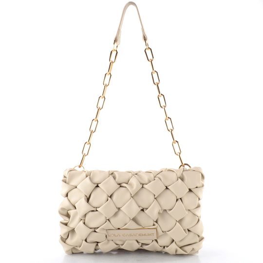 Lola Casedemunt malá kabelka/listová kabelka s retiazkou ecru LS2604078