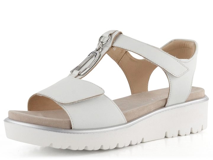 Ara sandály na platformě s klínkem Bilbao bílé 12-33515-04