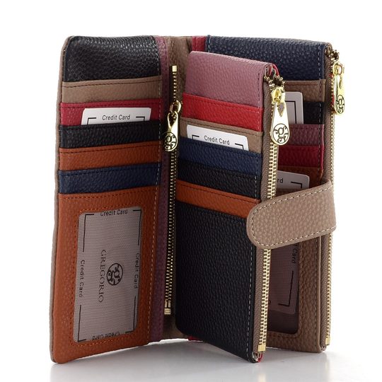 Dámská peněženka s odepínatelným pouzdrem béžová/barevná LCY-1949