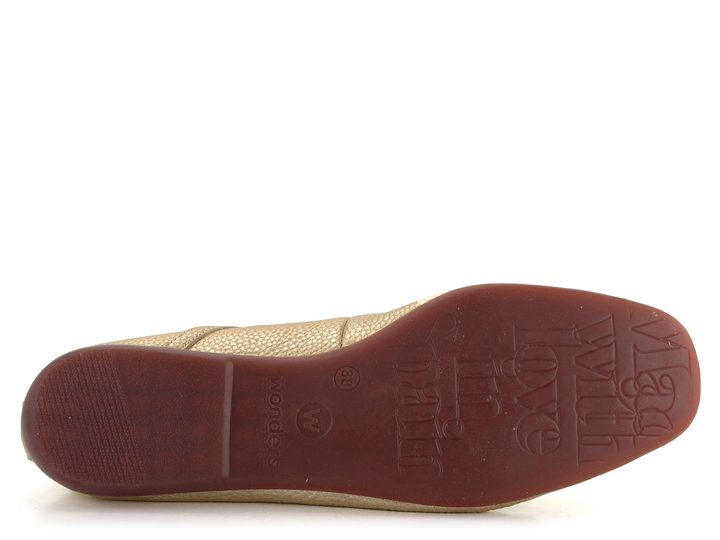 Wonders baleríny s pásikom metalické Platino A-86101