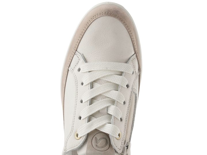 Ara širší šněrovací polobotky na klínu Zürich shell/cream/beach 12-50601-09