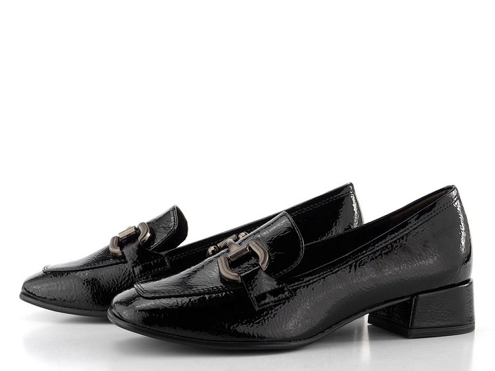 Tamaris mokasíny na podpätku black 1-24316-43