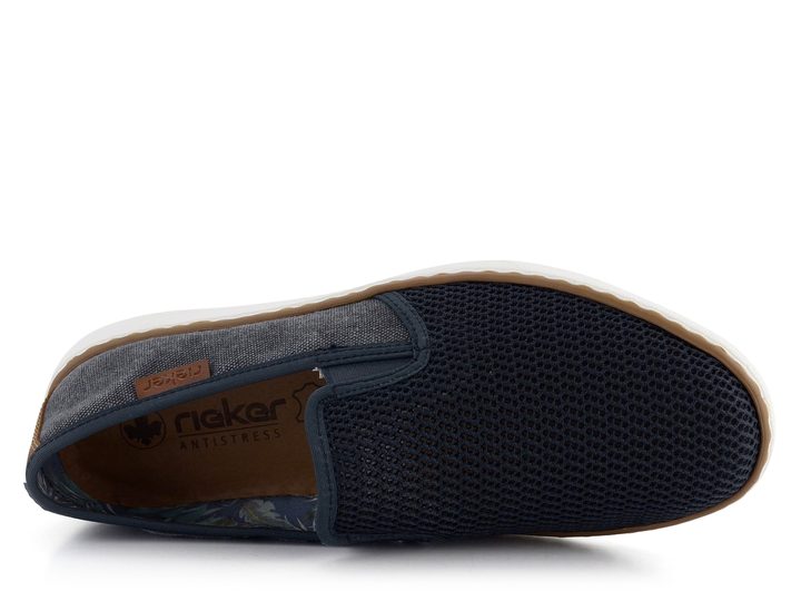 Rieker pánské prozouvací polobotky tmavě modré B2265-14