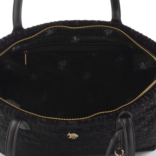 U.S. POLO ASSN. textilní shopper kabelka se vzorem black/dark BIU269353WZCP05