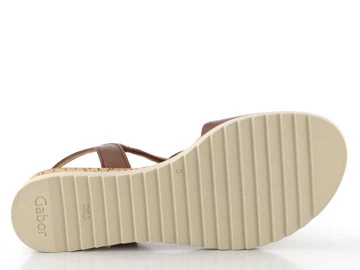 Gabor sandály na klínu camel 82.751.53