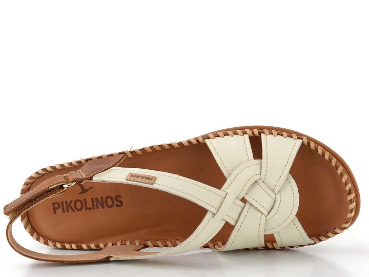 Pikolinos sandály s proplétanými  pásky Cadaques nata W8K-1839C2