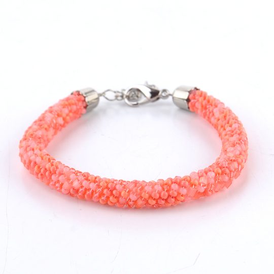 Náramek rokajl lososový