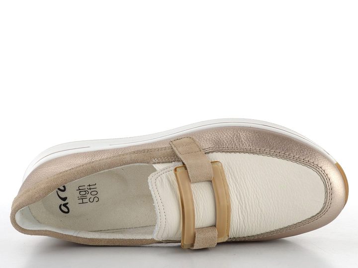 Ara širší prozouvací polobotky Osaka Sand/Cream 12-24822-09