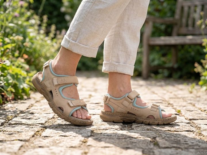Josef Seibel športovejšie sandále béžové kombi 76801TE381