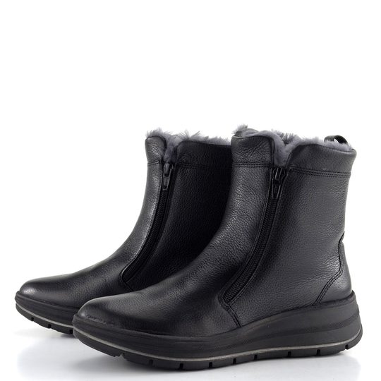 Ara širší kotník se zipem Calais Keil Schwarz 12-36002-01