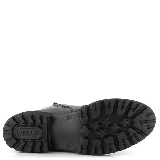 Remonte šnurovacia členková obuv na hrubej podošve čierna D8668-00