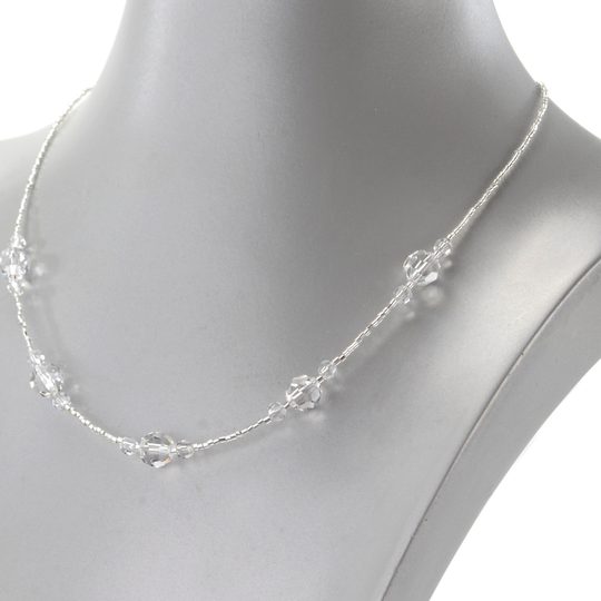 Náhrdelník krystal s broušenými krystal perlemi