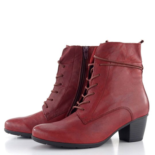 Gabor šněrovací kotník na podpatku červený 55.521.55