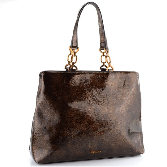 Tamaris lakovaná shopper kabelka Catia Bronze 33336