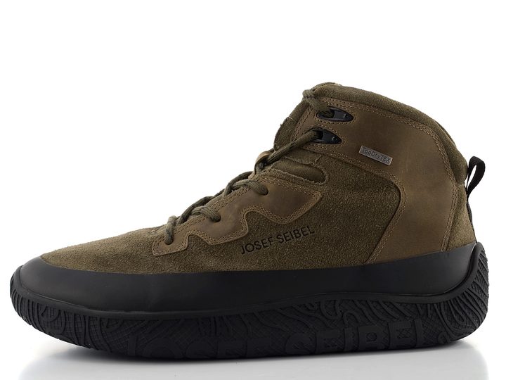 Josef Seibel široký kožený kotník s membránou Freddy khaki-kombi 26250MA918