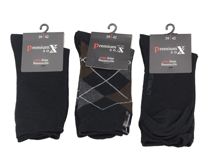 Pánske ponožky 3-pack hnedé/čierne