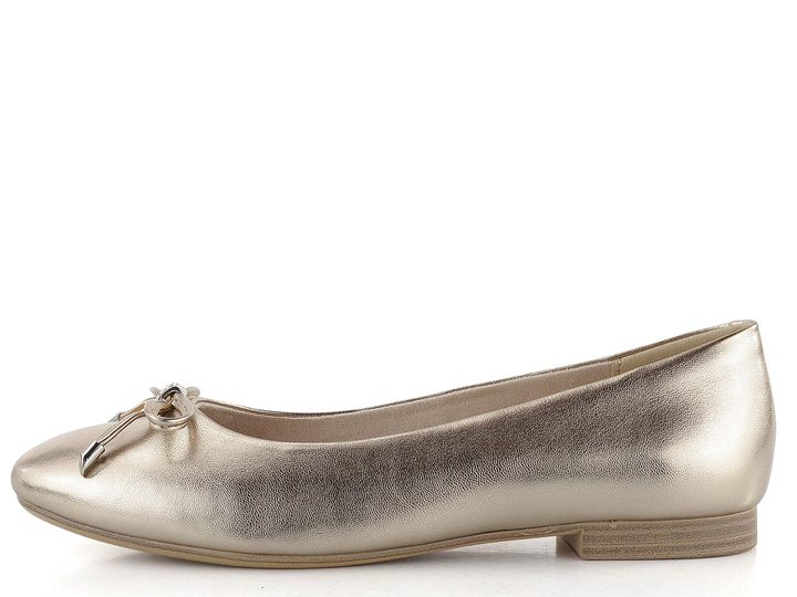 Tamaris baleríny s mašličkou Light Gold 1-22105-44