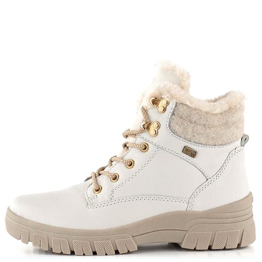 Remonte biela šnurovacia členková obuv s membránou D0E71-80