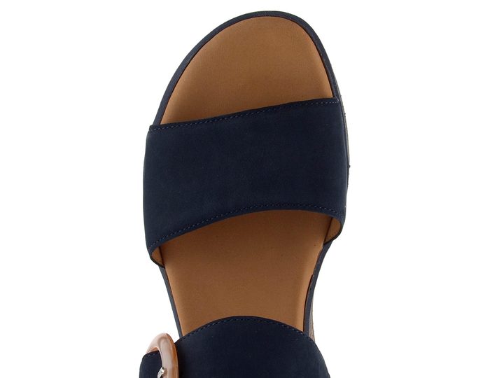 Gabor nubukové sandály na platformě modré 64.550.16