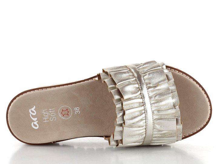 Ara dámské pantofle Kent-Sport řasené Platin 12-28121-11