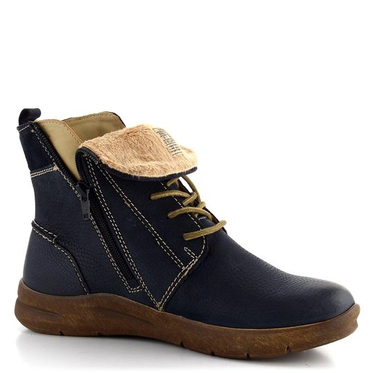 Josef Seibel vyšší šněrovací kotník modrý Conny Ocean 91753VL796