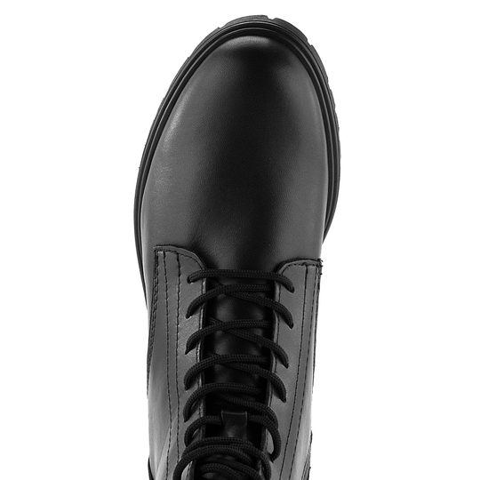 Tamaris černý kožený šněrovací kotník 1-25402-43