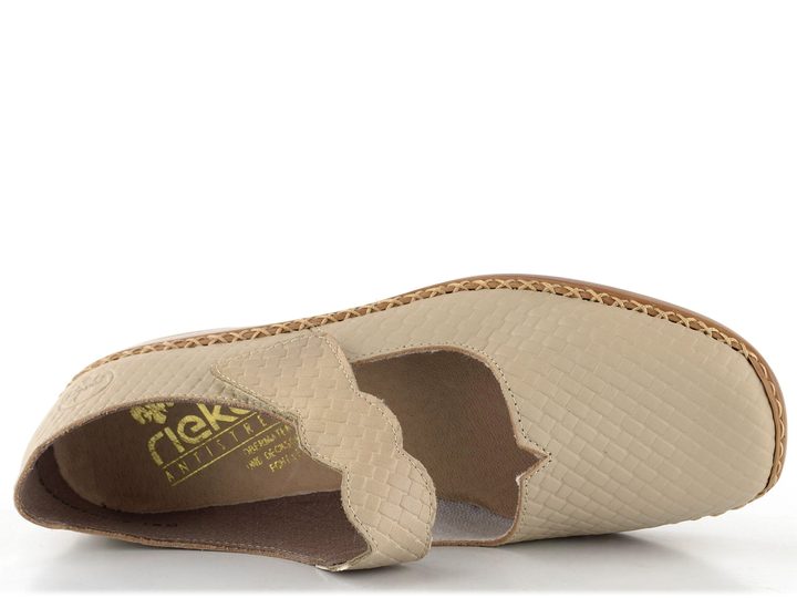 Rieker komfortné béžové baleríny 41398-60