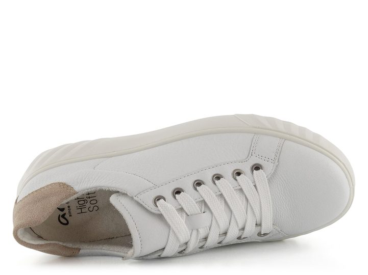 Ara širšie poltopánky na platforme Monaco biele 12-46523-04