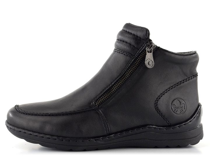 Rieker dvouzipový kotník černý 48999-00