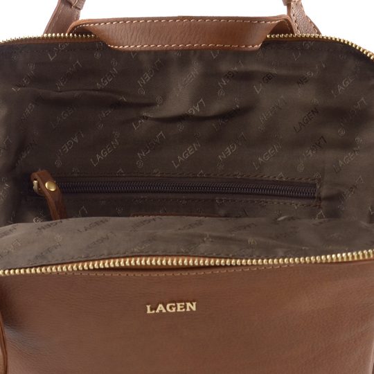 Dámský kožený batoh cognac BLC-22-1908