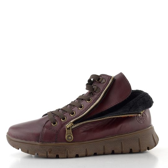 Rieker šněrovací kotník s membránou vino/orange-multi N1305-35