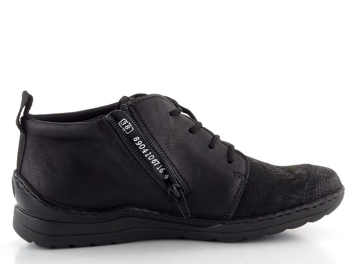 Rieker šnurovacia členková obuv čierna 48922-00