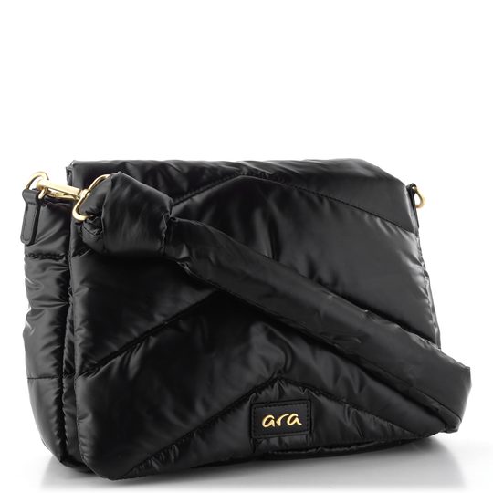 Ara prošívaná kabelka se dvěma popruhy Nele silky schwarz 16-22106-60