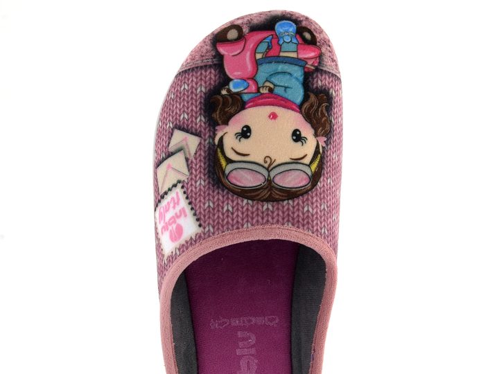 Inblu domácí pantofle s plnou špičkou a obrázkem Rosa EC000092