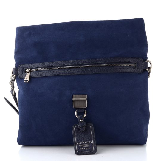 Hispanitas kabelka z recyklované kůže navy blue BI264948