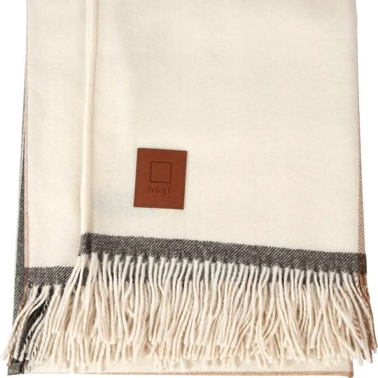 Högl luxusní vlněný pléd - pončo creme 2-196200-1200