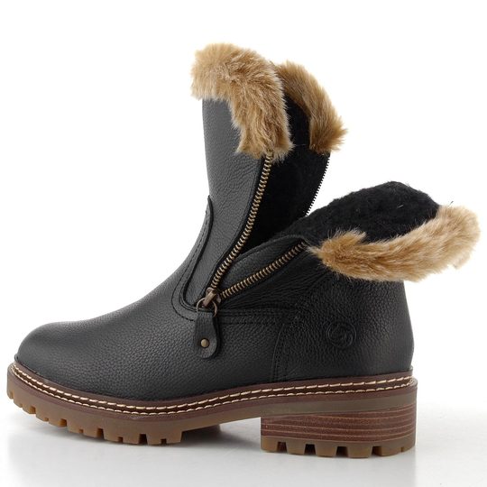 Remonte černý kotník se zipem a membránou D0B83-03