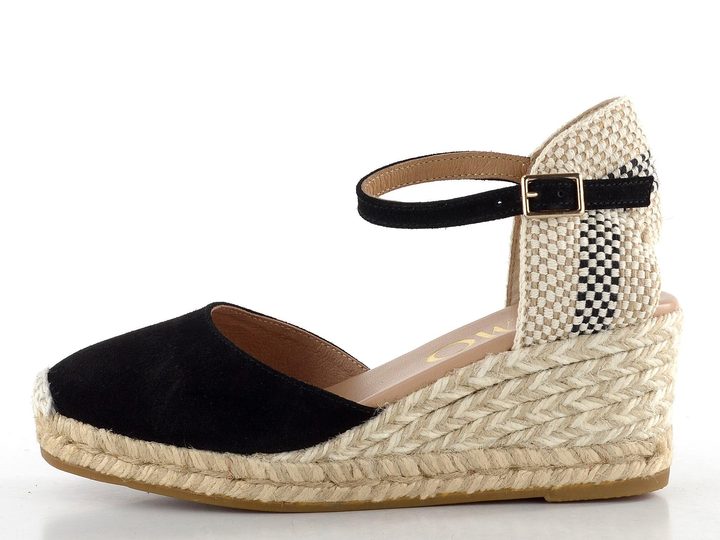 Gaimo sandály s plnou patou a klínkem Robi pesca baby negro