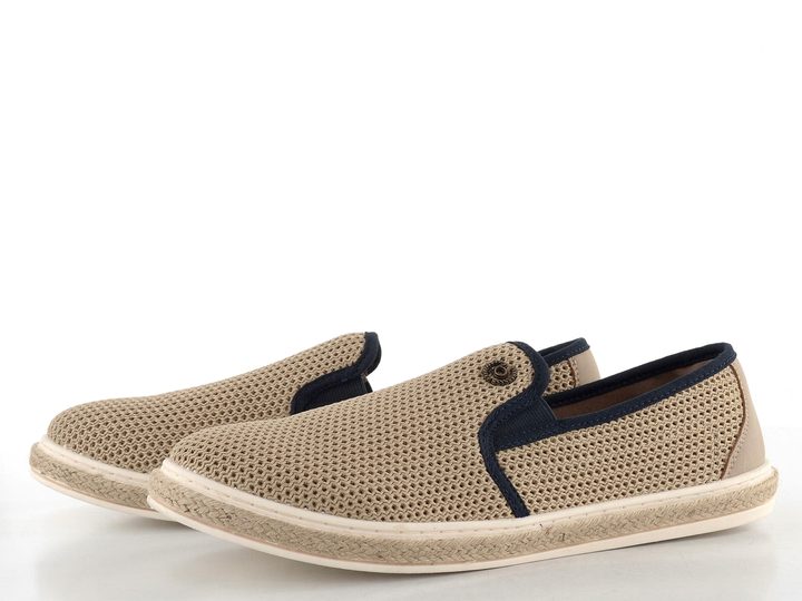 Bugatti pánské úpletové mokasíny přírodní 321-ASP61-6900