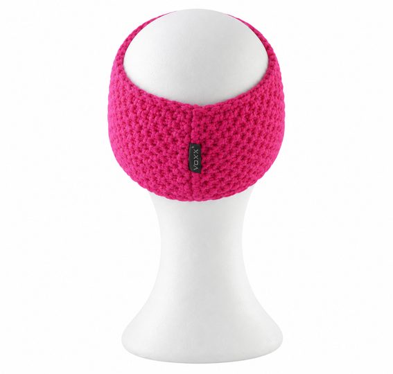 Voxx pletená široká čelenka Demio magenta 118996