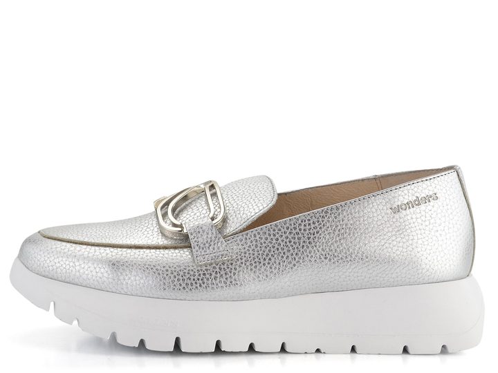 Wonders mokasíny na platformě metalické Plata A-2462