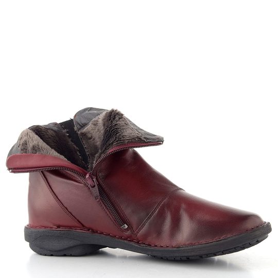 Creator kotník se zipem Siviglia Antique bordo IB 23491