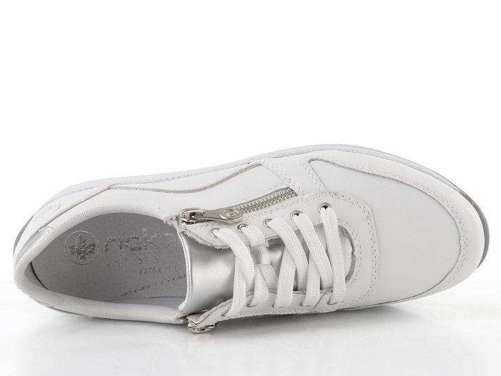 Rieker tenisky se zipy bílé N1100-81