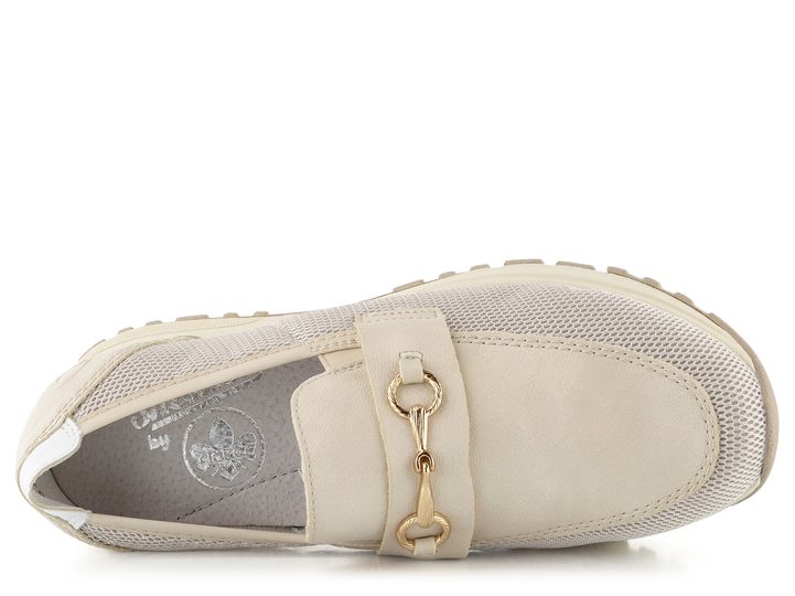 Rieker světlé sportovní mokasíny N7455-60