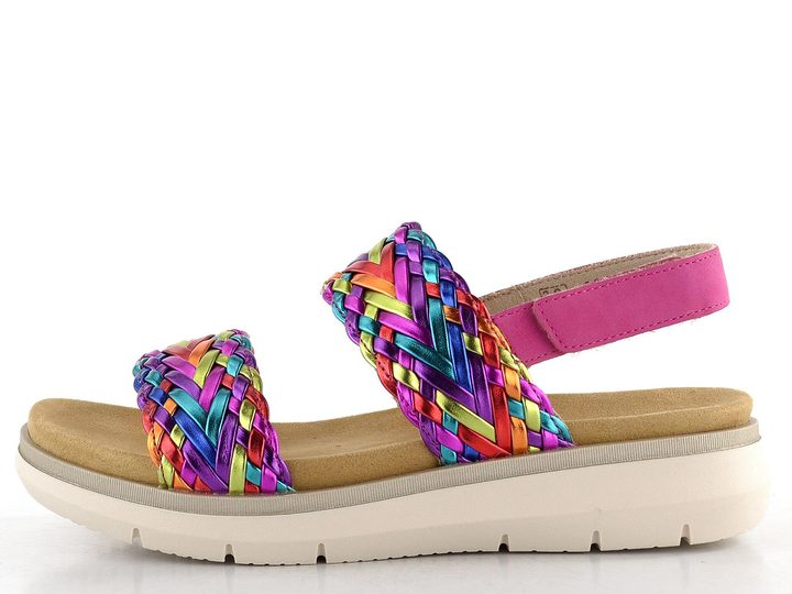 Remonte barevné sandály na platformě Metallic-Multi/Magenta D2K52-90