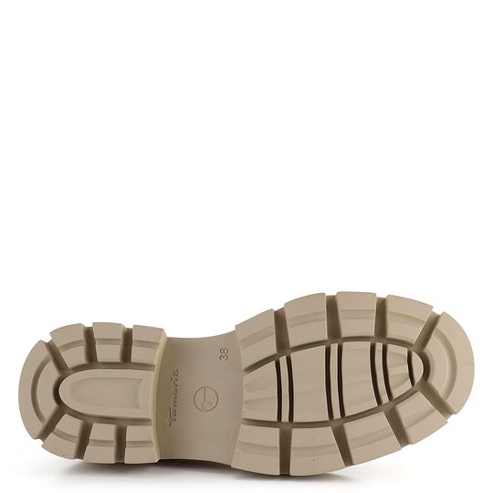 Tamaris šněrovací kotník na hrubé podešvi Beige 1-25286-41
