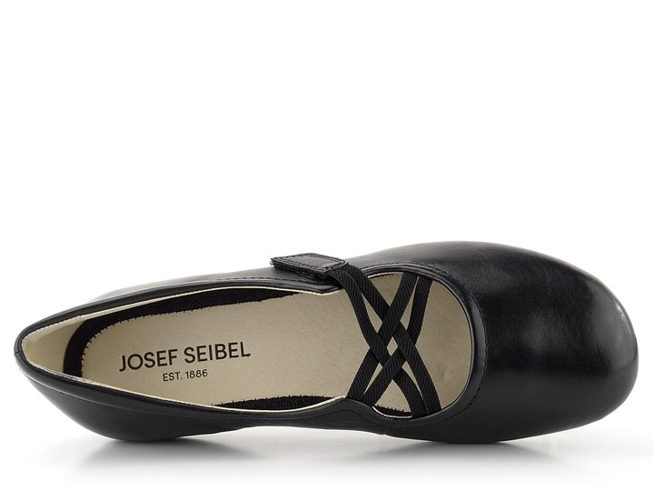 Josef Seibel baleríny s kříženými gumičkami černé 87239971